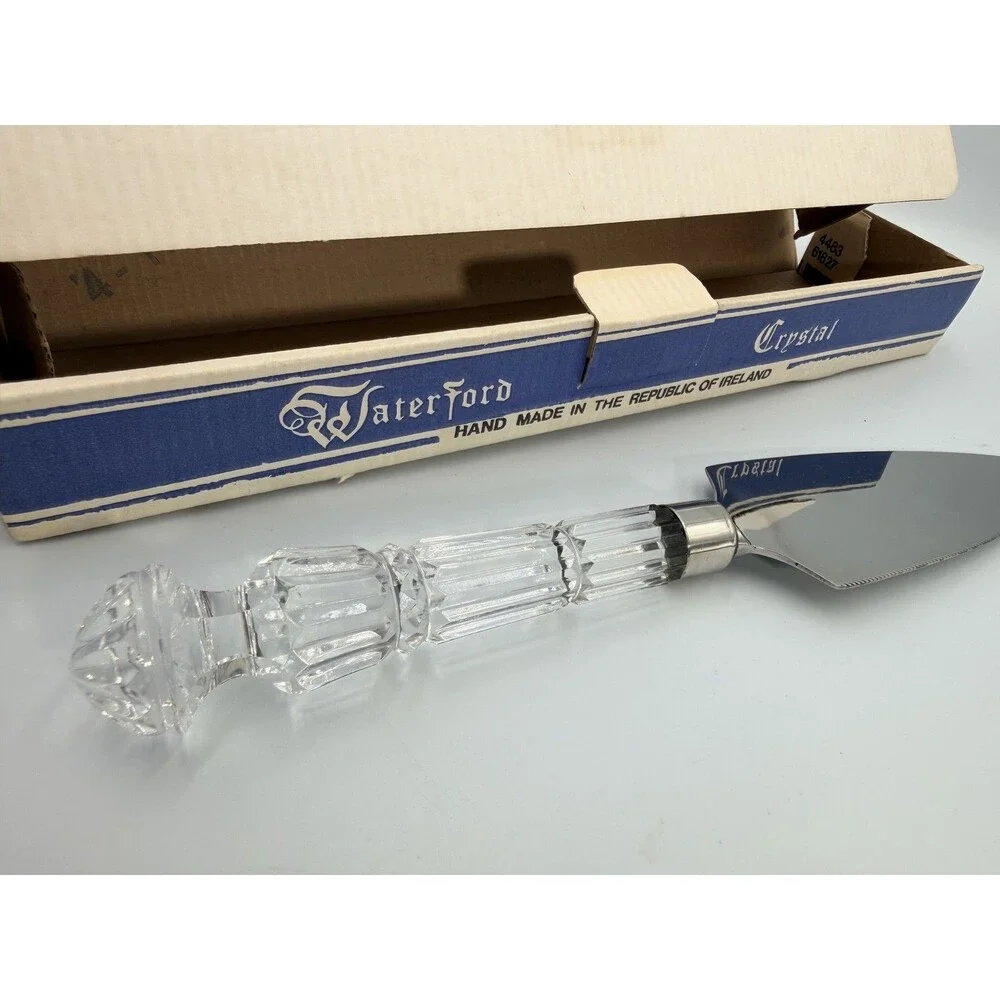 Waterford Crystal New in Box Cake Pie Server Hand Ireland Stainless Blade Marked